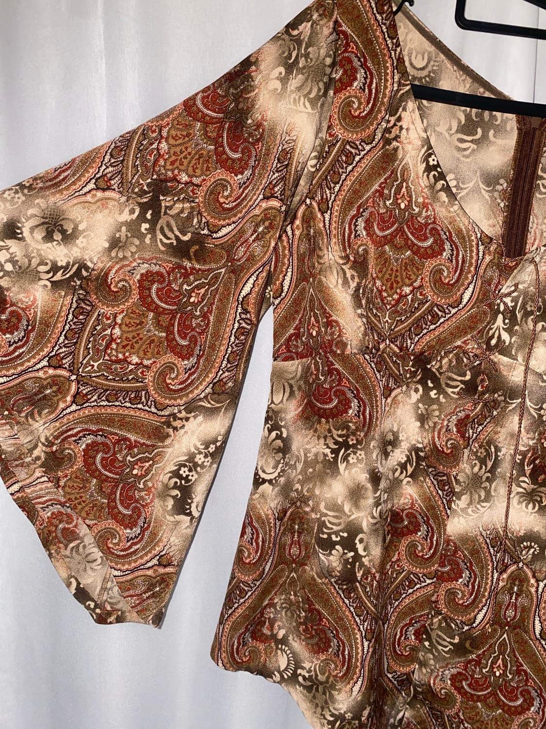 파우닝 오리엔탈 에스닉 블라우스 일본 빈티지 상품이미지4