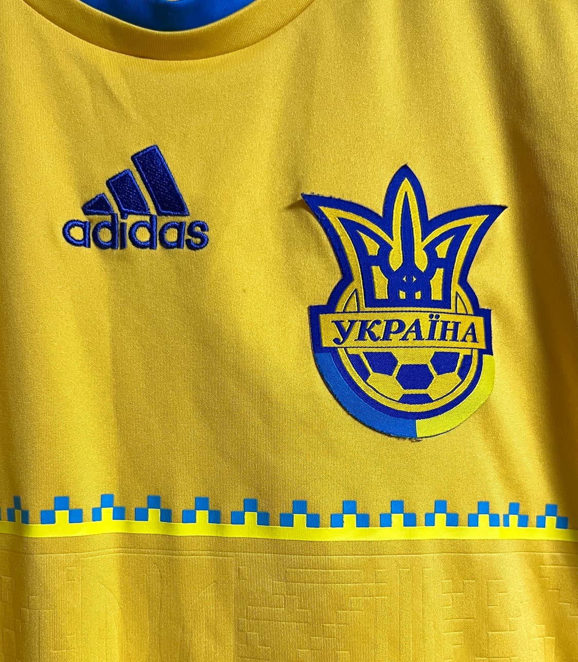 공용 아디다스 우크라이나 축구 유니폼 옐로우 블록코어 L 상품이미지4