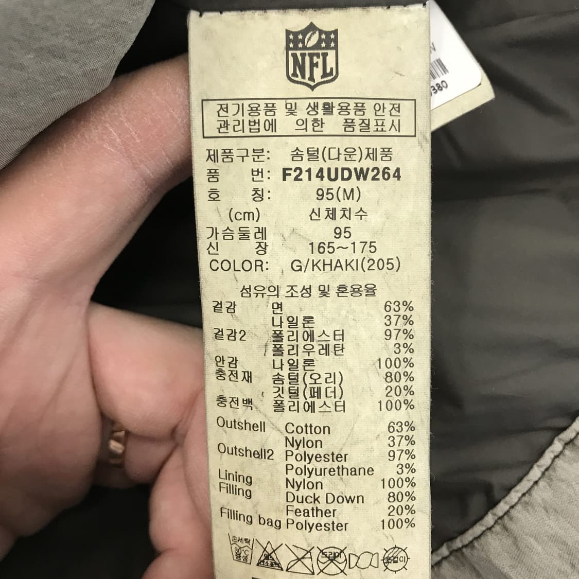 NFL 쉐도우덕다운 패딩점퍼 [M] 상품이미지6