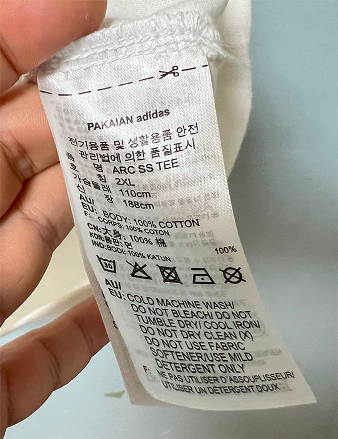 아디다스 남자 반팔티 라운드 캐주얼 XXL 110 상품이미지5