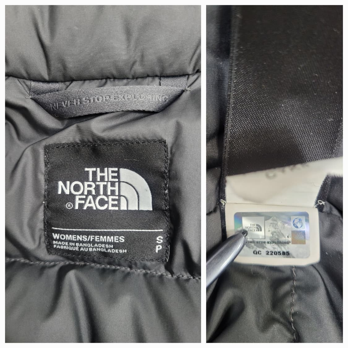 노스페이스 하이벤트 후드 구스 다운 패딩 자켓 / 여 S 블랙
 상품이미지8