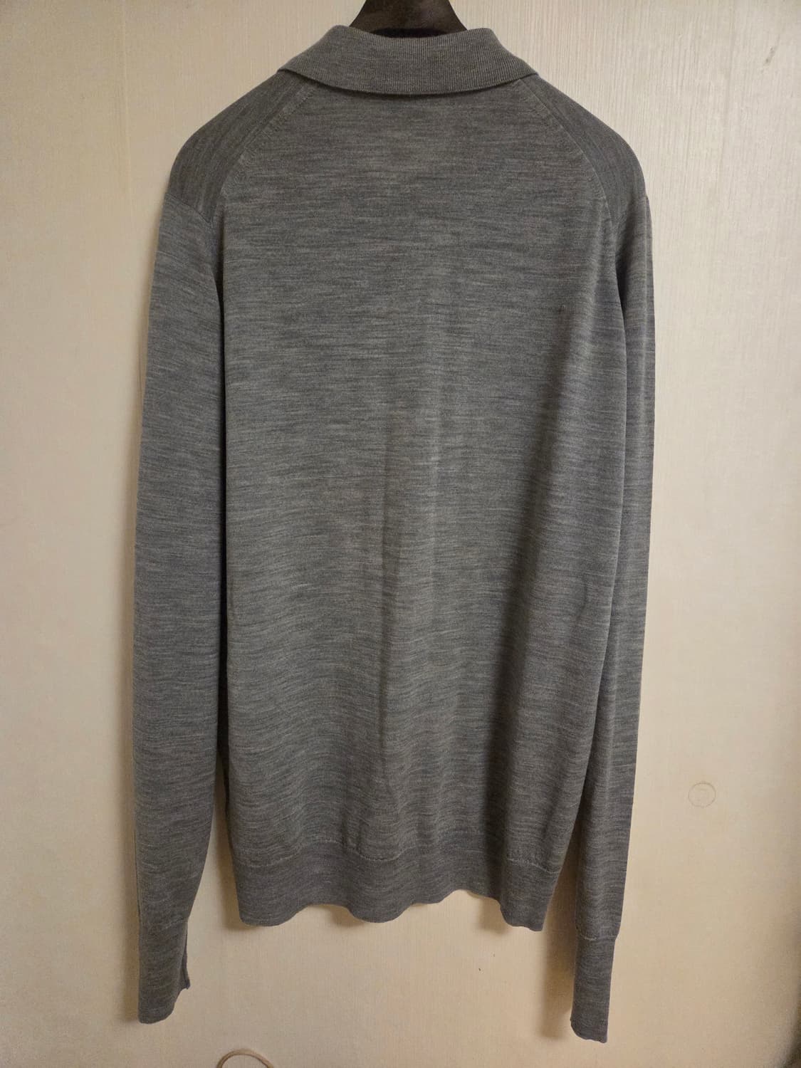 존스메들리 울 긴팔 카라 니트 그레이 L(105) 상품이미지2