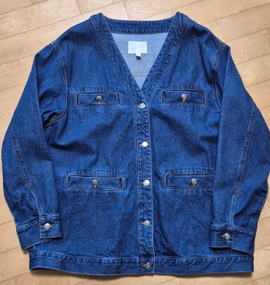 H&M 데님 쟈컷 다크데님 블루 L 상품이미지1