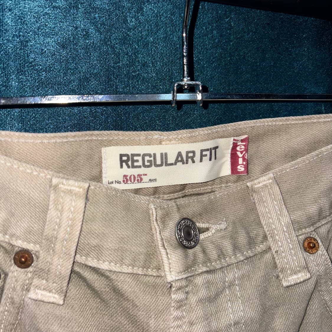 (32) 리바이스 505 베이지 데님 팬츠 상품이미지5