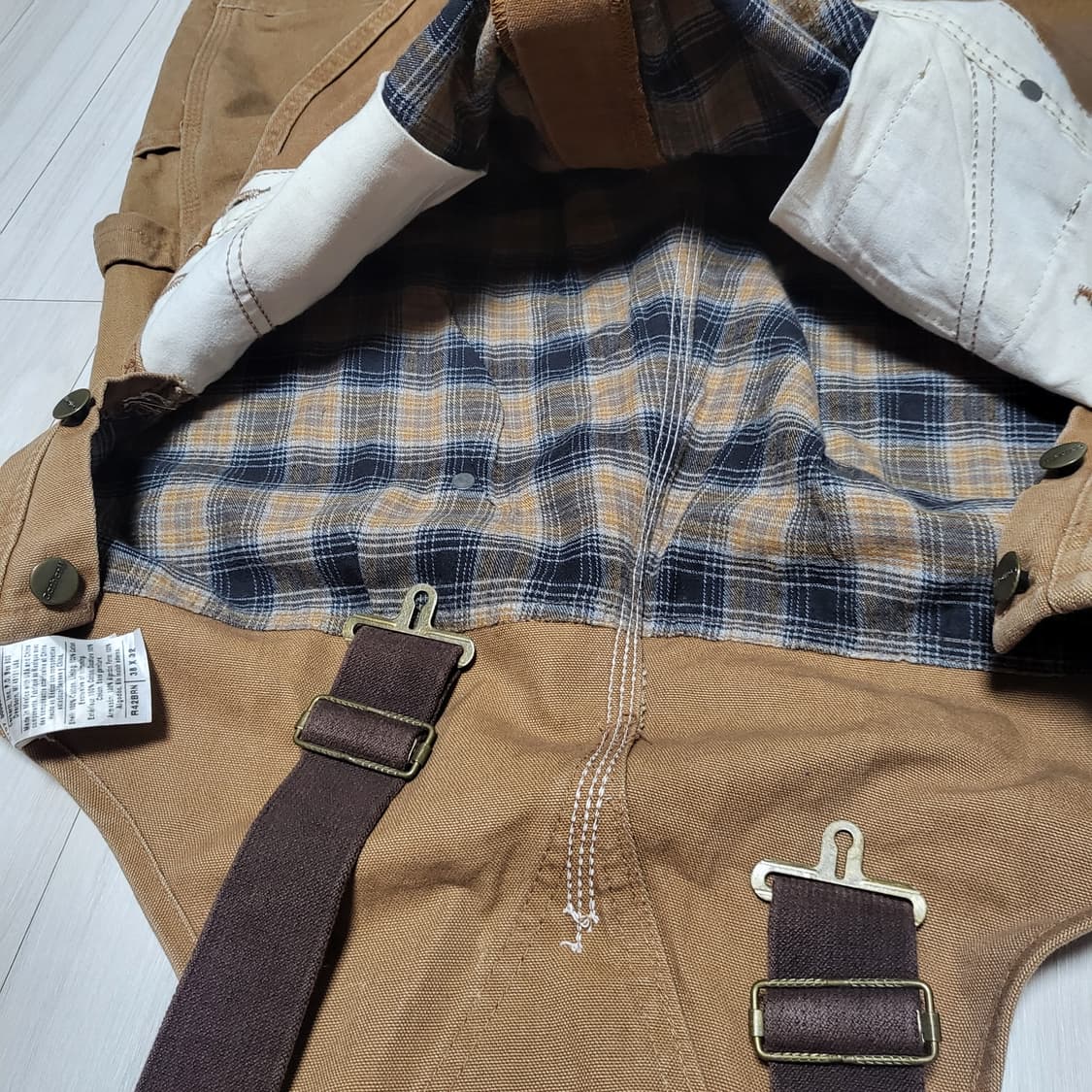 (38x32) 빈티지 칼하트 오버롤 덕코튼 더블니 카펜터 carhartt 상품이미지8