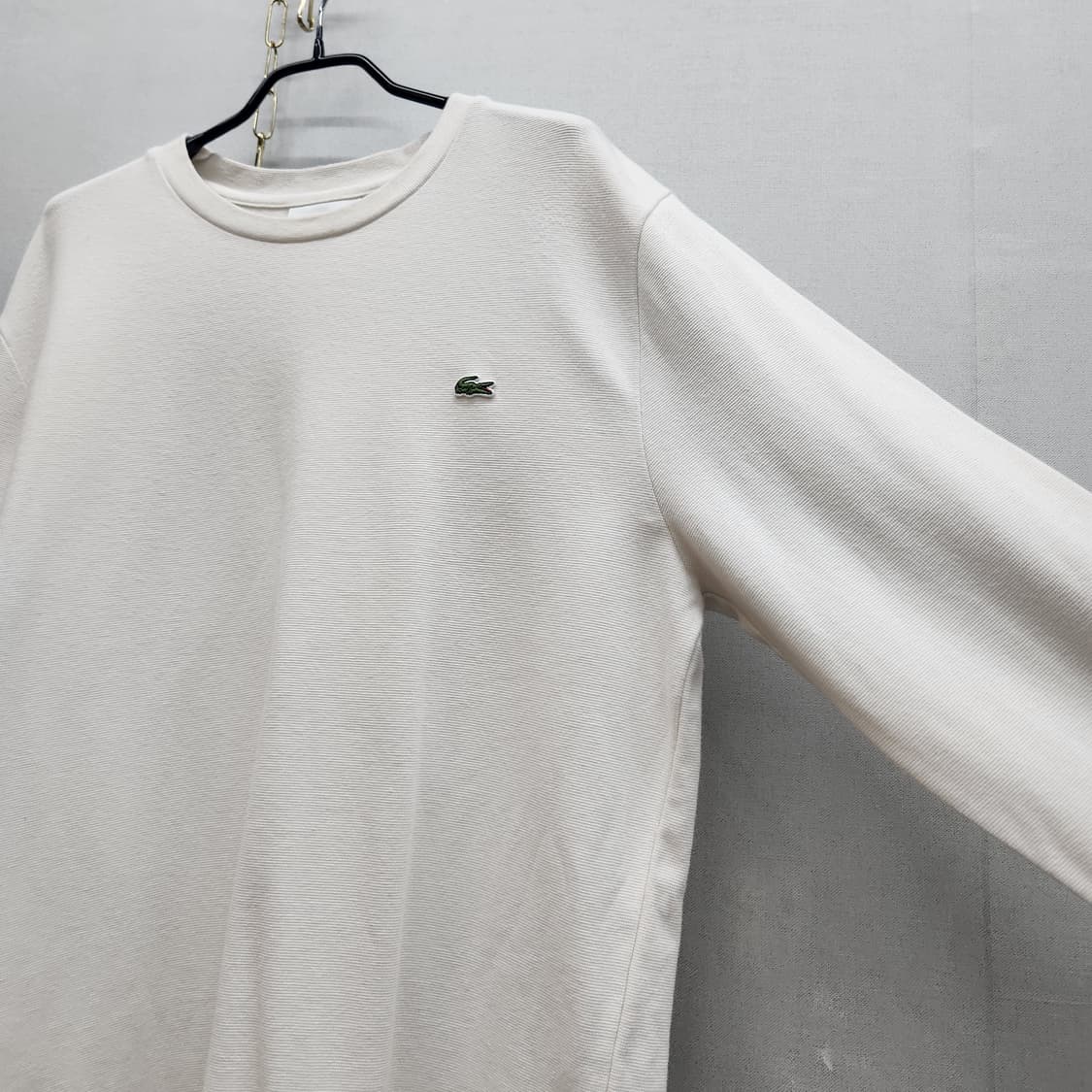 라코스테 로고 얇은 니트 긴팔티 L~XL 상품이미지2
