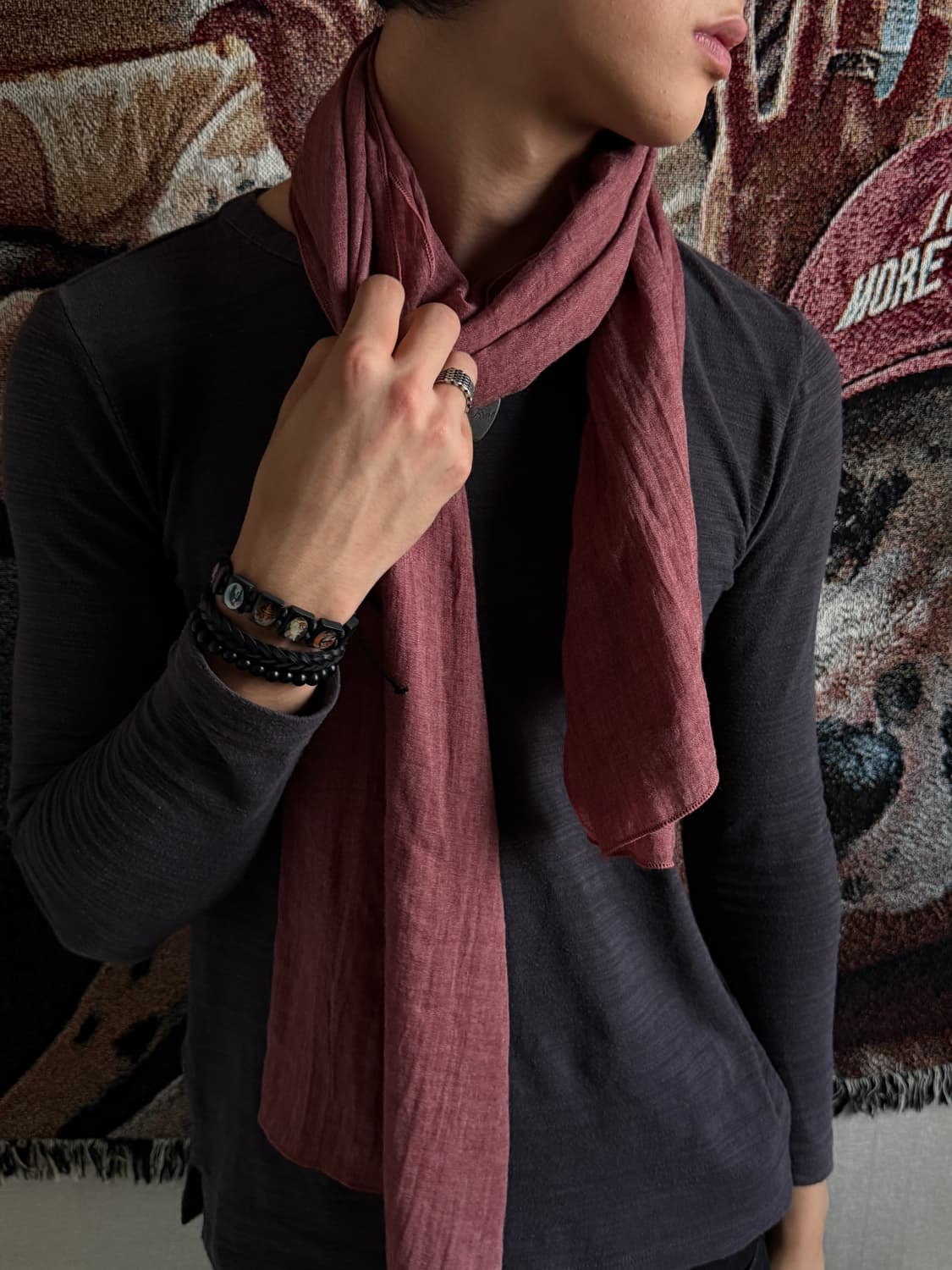Burgundy scarf 상품이미지1