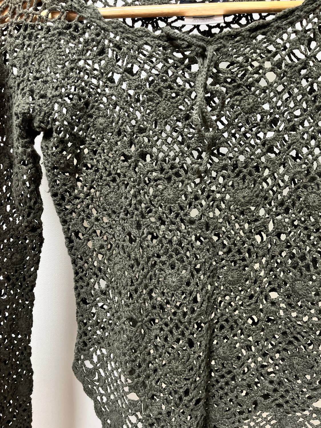 히피 빈티지 레이스 니트 탑 상품이미지2