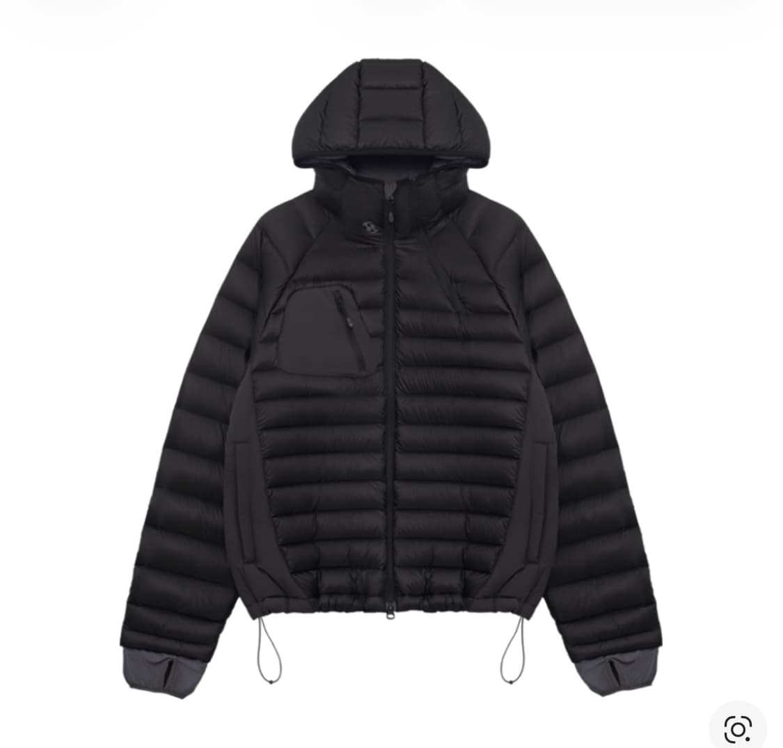 산산기어 패널드 푸퍼 자켓 블랙 4사이즈 상품이미지1