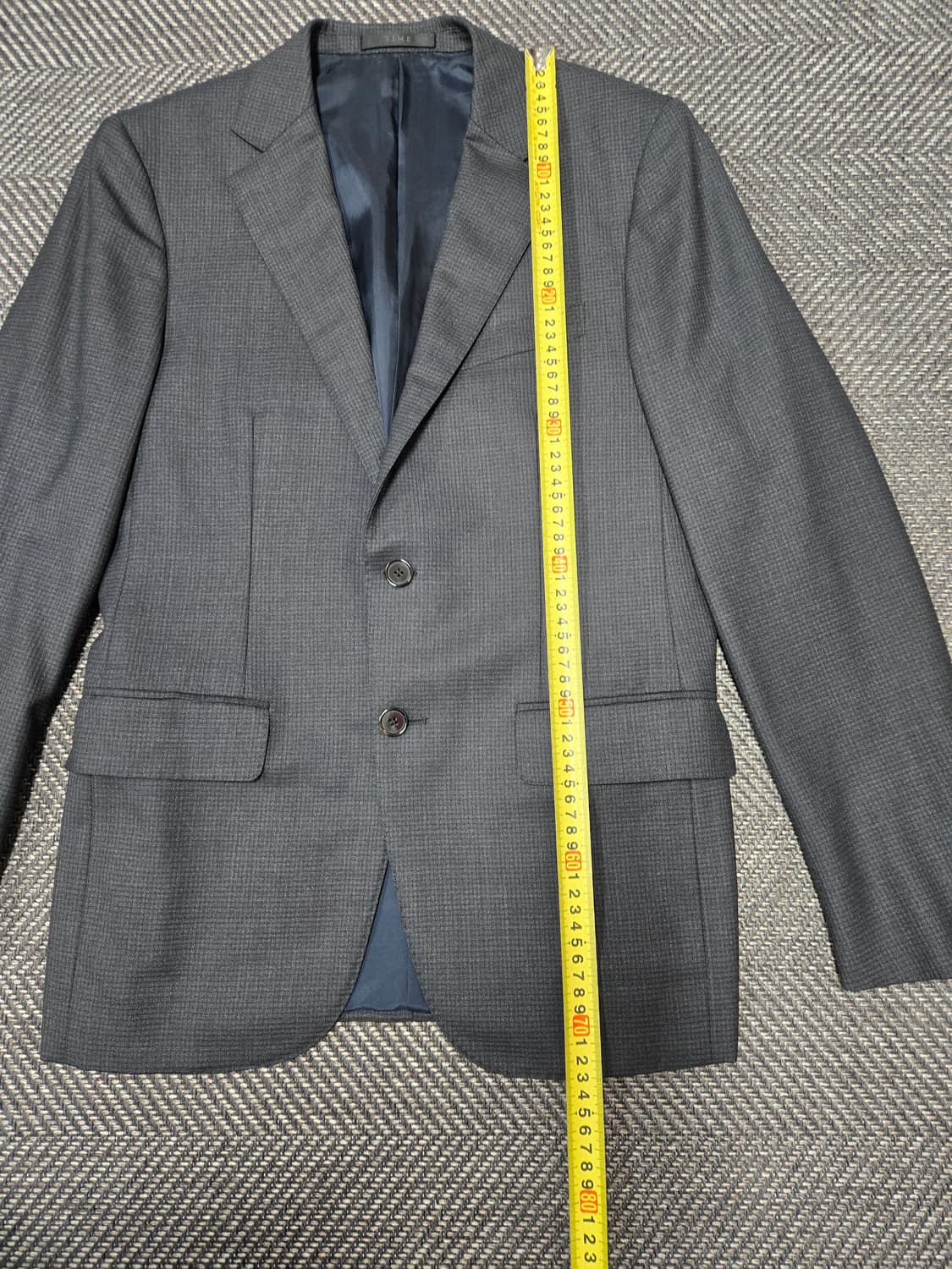 한섬 타임옴므 TIME 체크 정장 자켓 에르메네질 제냐 호주산 울100 상품이미지9