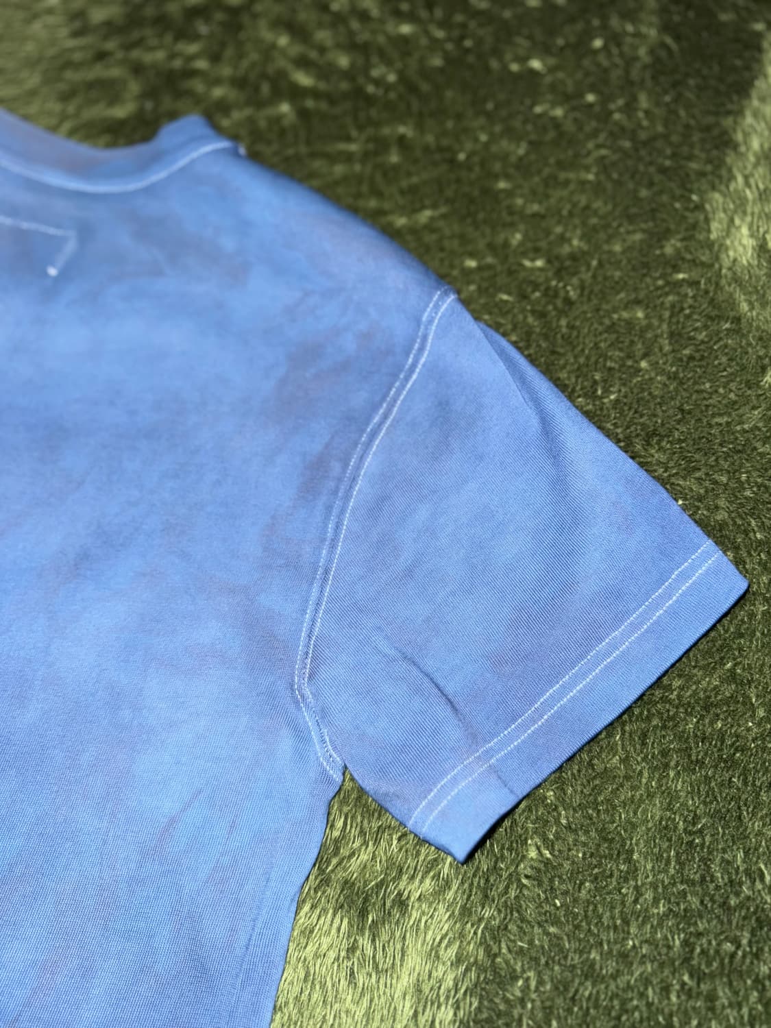 [L] ACW 어콜드월 러버 로고 핸드 다잉 소프트 터치 티셔츠 인디고 상품이미지9