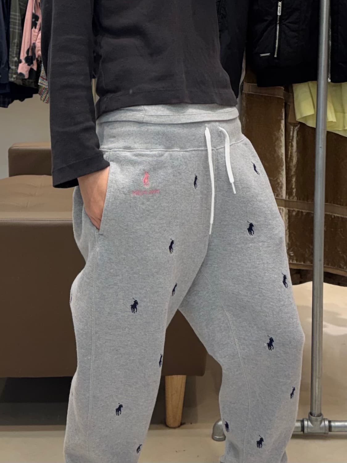 폴로 랄프로렌 핑크 포니 플리스 조거 팬츠 상품이미지9