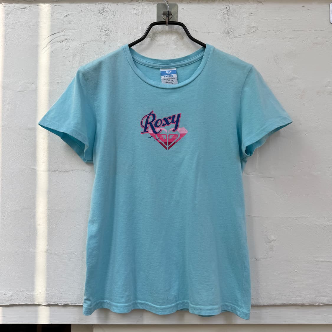 Roxy USA 록시 블루 컬러 크롭 반팔티 M 상품이미지1