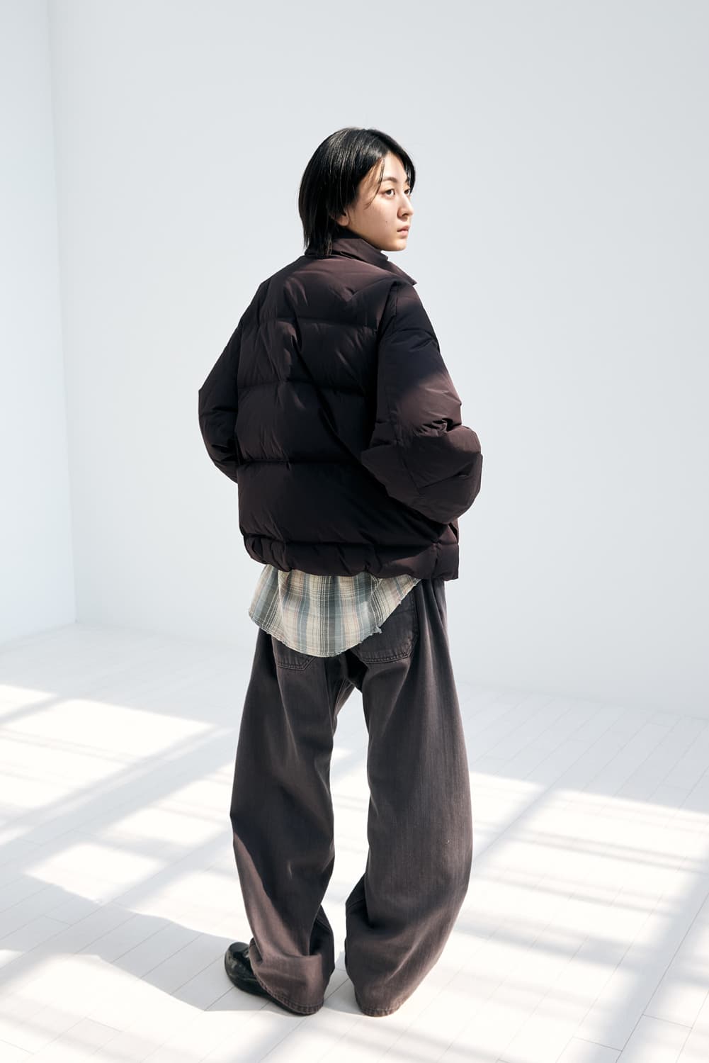 해칭룸 4p 패딩 다크 버건디 상품이미지5