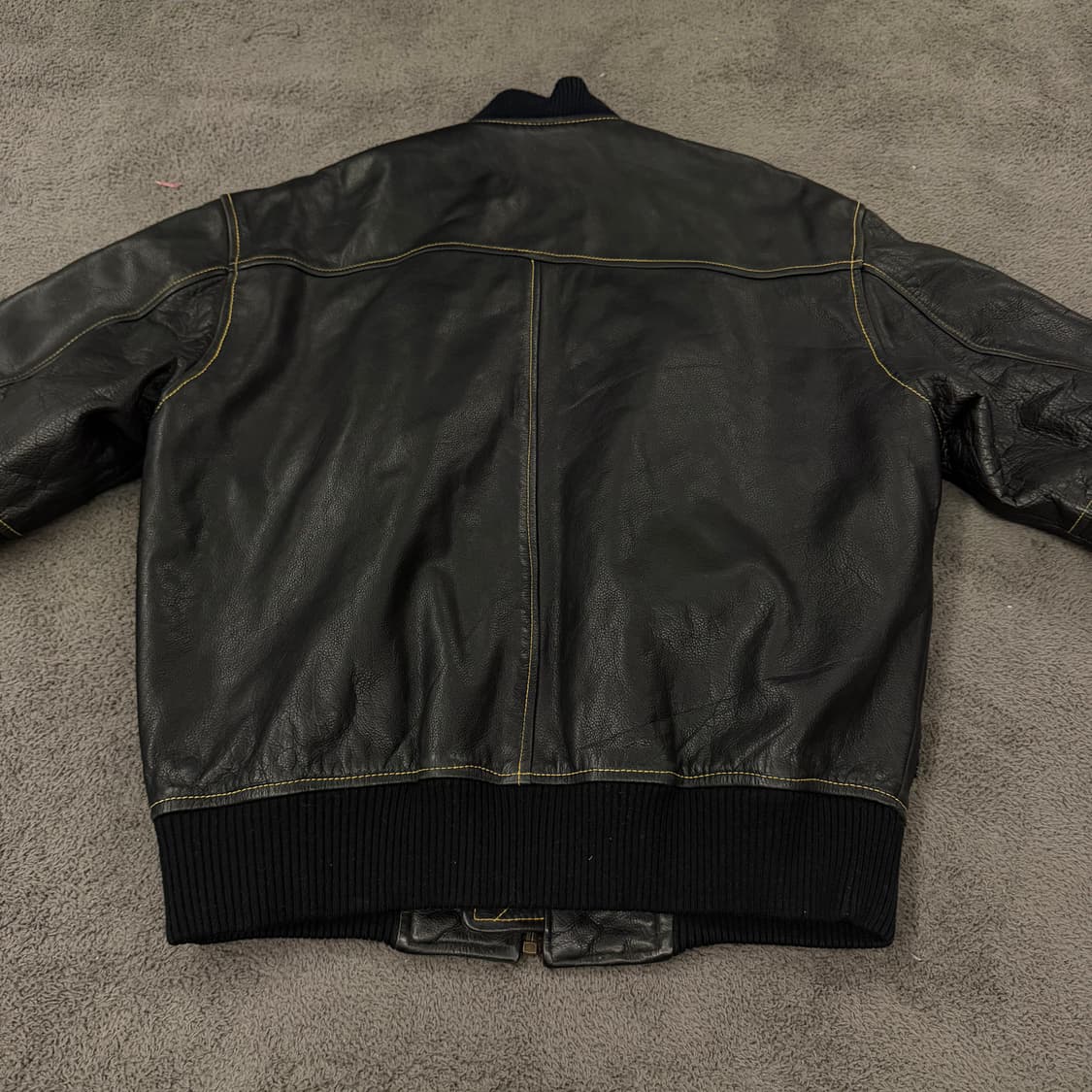 [ M ] 빈티지 스티치 레더 ma-1 항공자켓 상품이미지4