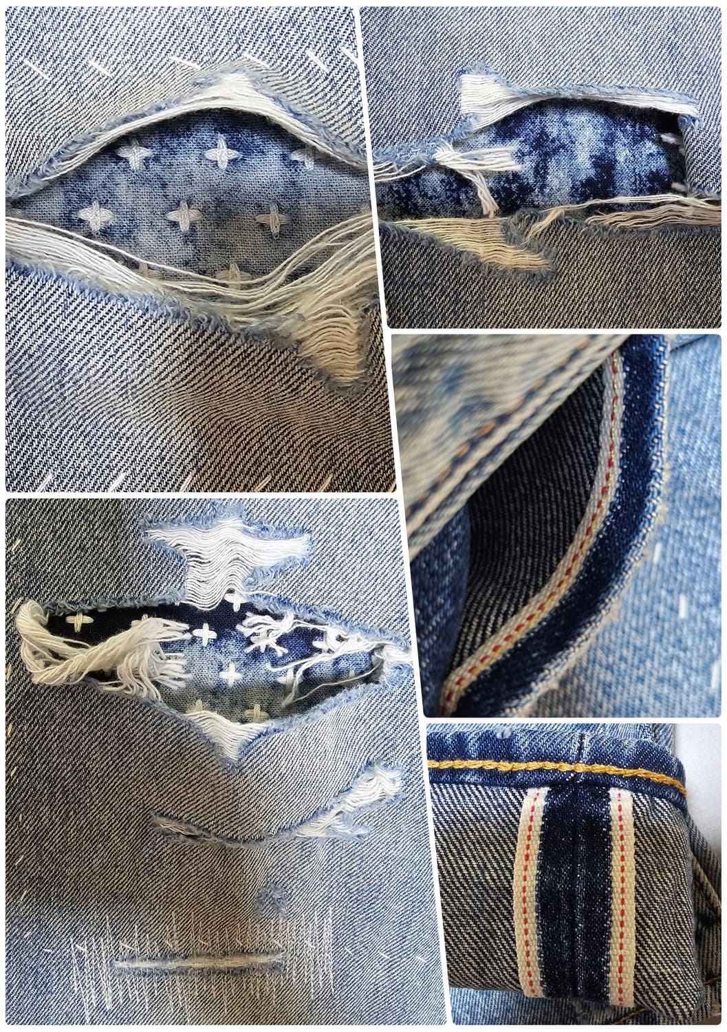 리바이스 501 터키석리벳 셀비지 (W32) LEVIS 501 패치워크 상품이미지5