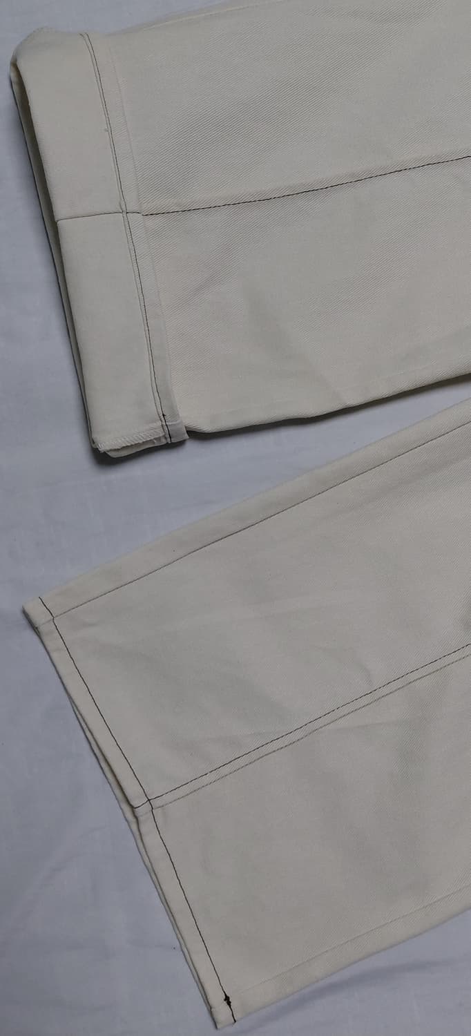 [M] earth music&ecology 스티치 와이드 팬츠 (Ecru 상품이미지3