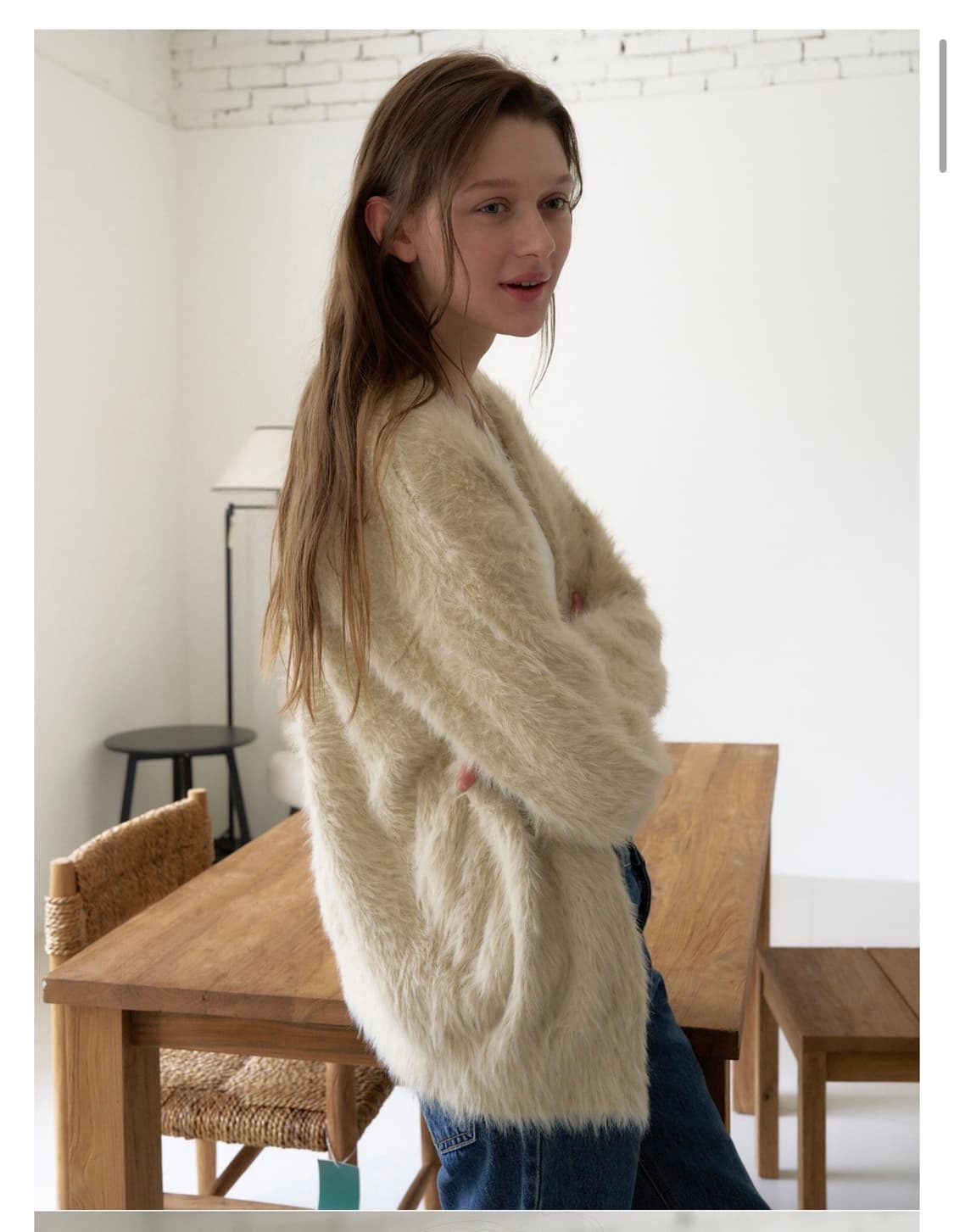 hetherment 헤더먼트 테디 포켓 가디건 아이보리 상품이미지1