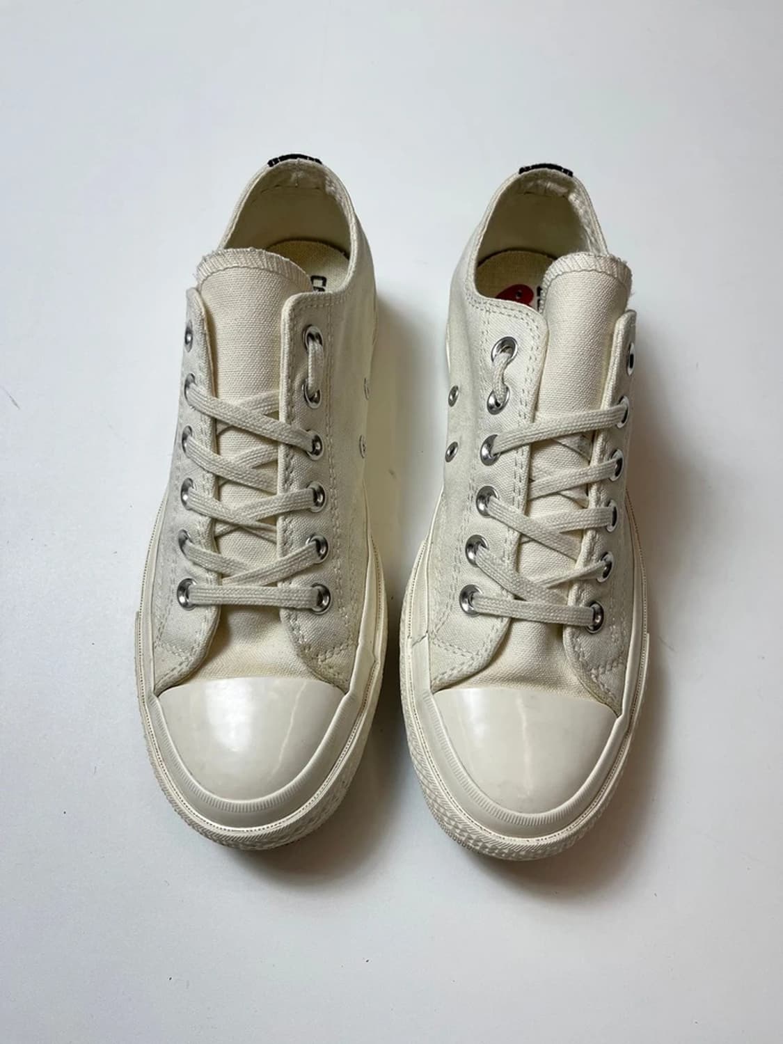 꼼데가르송 X 컨버스 척70 플레이 에그렛 로우 스니커즈 Q1400 상품이미지4