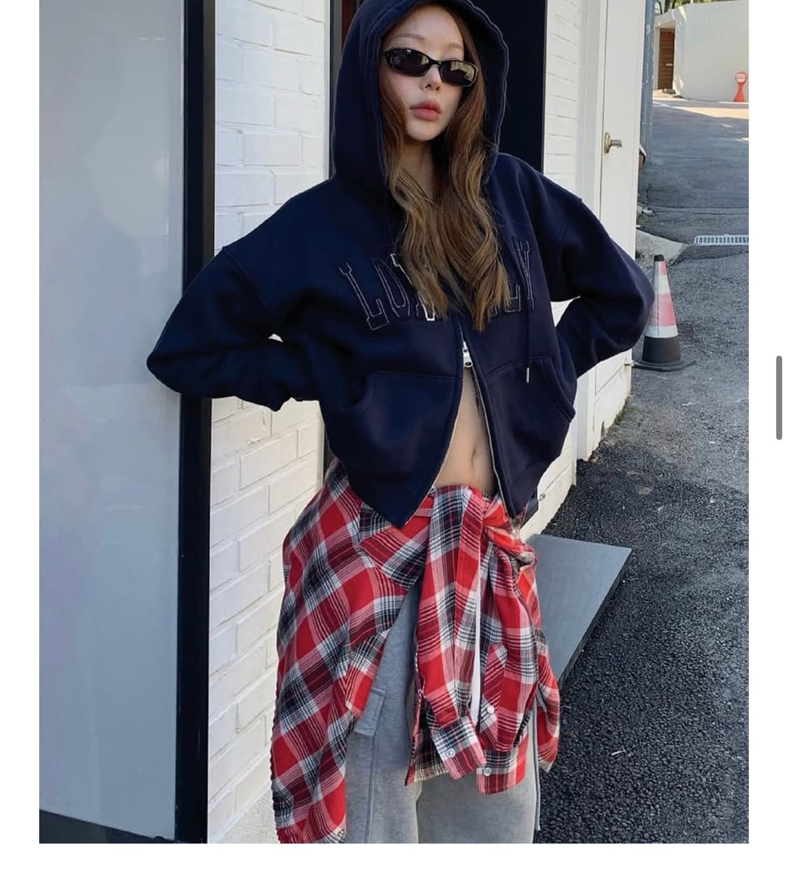 노앙 크롭 후드집업 m 상품이미지3