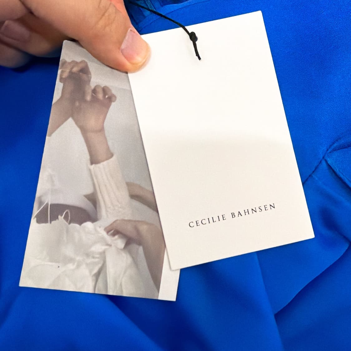 (정품/새상품) 세실리에 반센 여성 블루 실크 시드니 드레스 상품이미지4