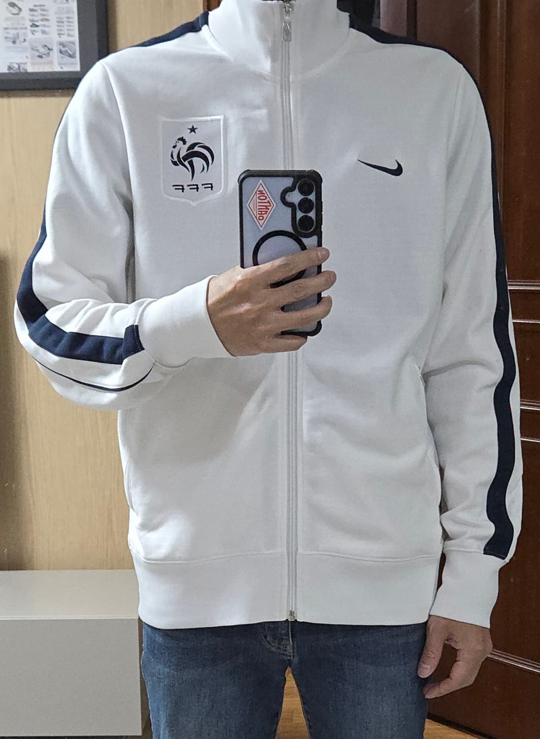 (착샷) 나이키 프랑스 국가대표 유니폼 트랙탑 져지 12-13 레트로  상품이미지9