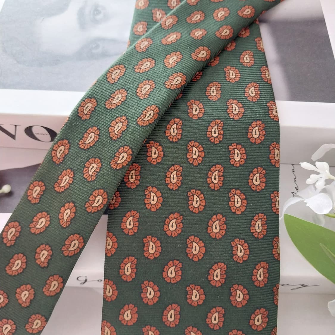 브룩스 브라더스 실크 페이즐리 넥타이 8.6cm A+등급 K1637
 상품이미지3