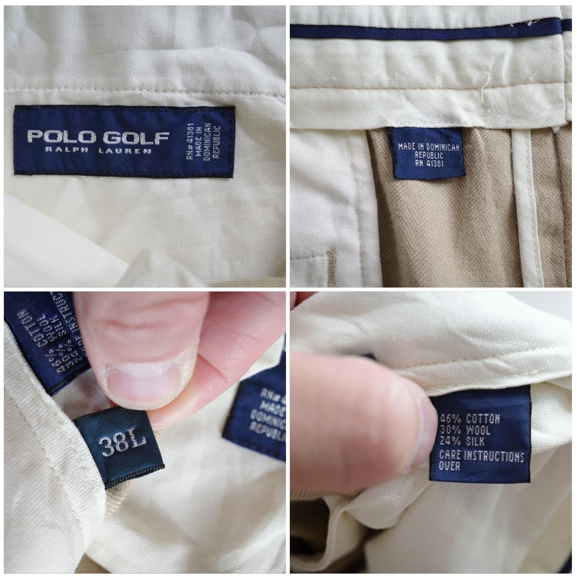 90s 폴로 골프 헤링본 HBT 투턱 실크 슬랙스 팬츠 상품이미지7