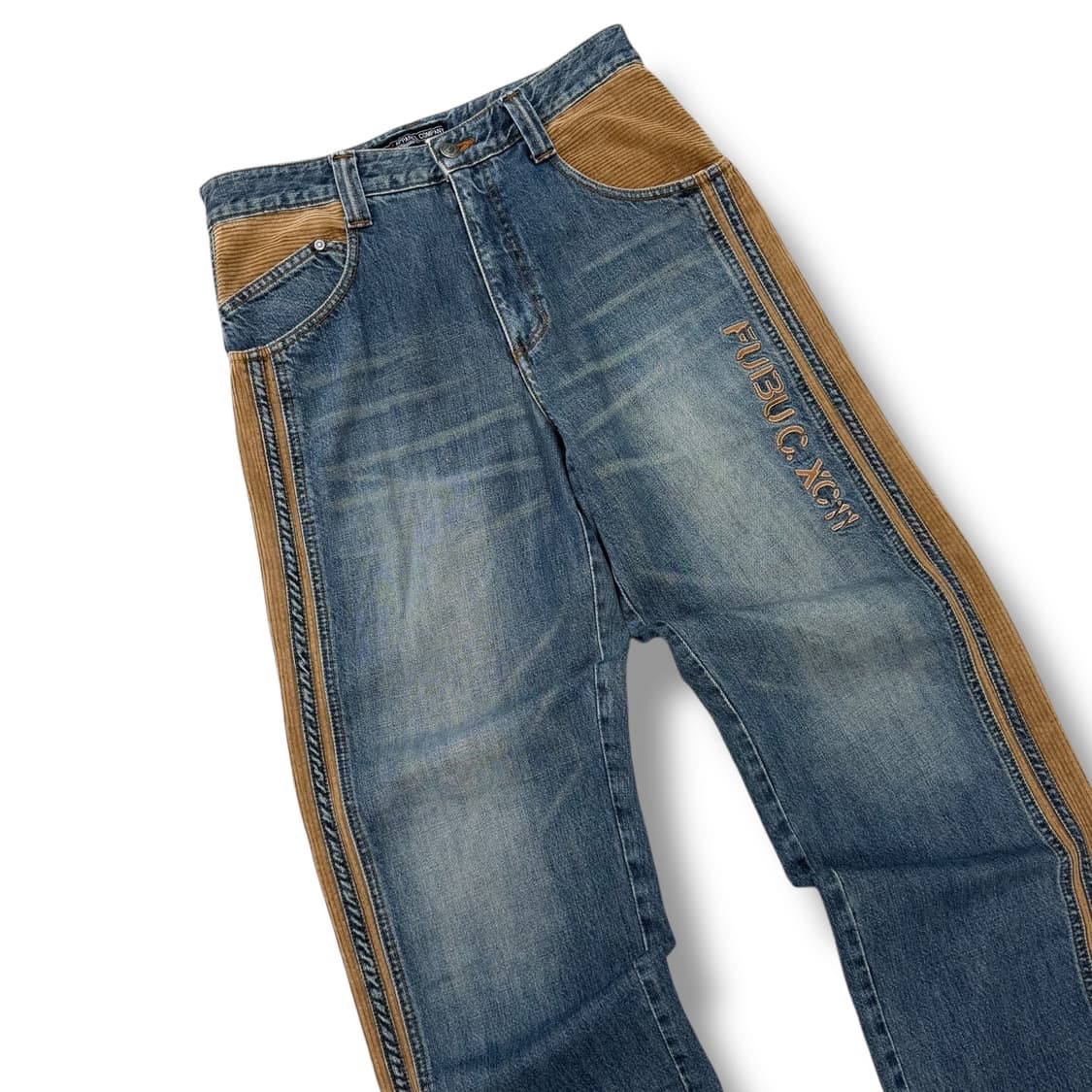 후부 코듀로이 디테일 데님팬츠 r1831 상품이미지3