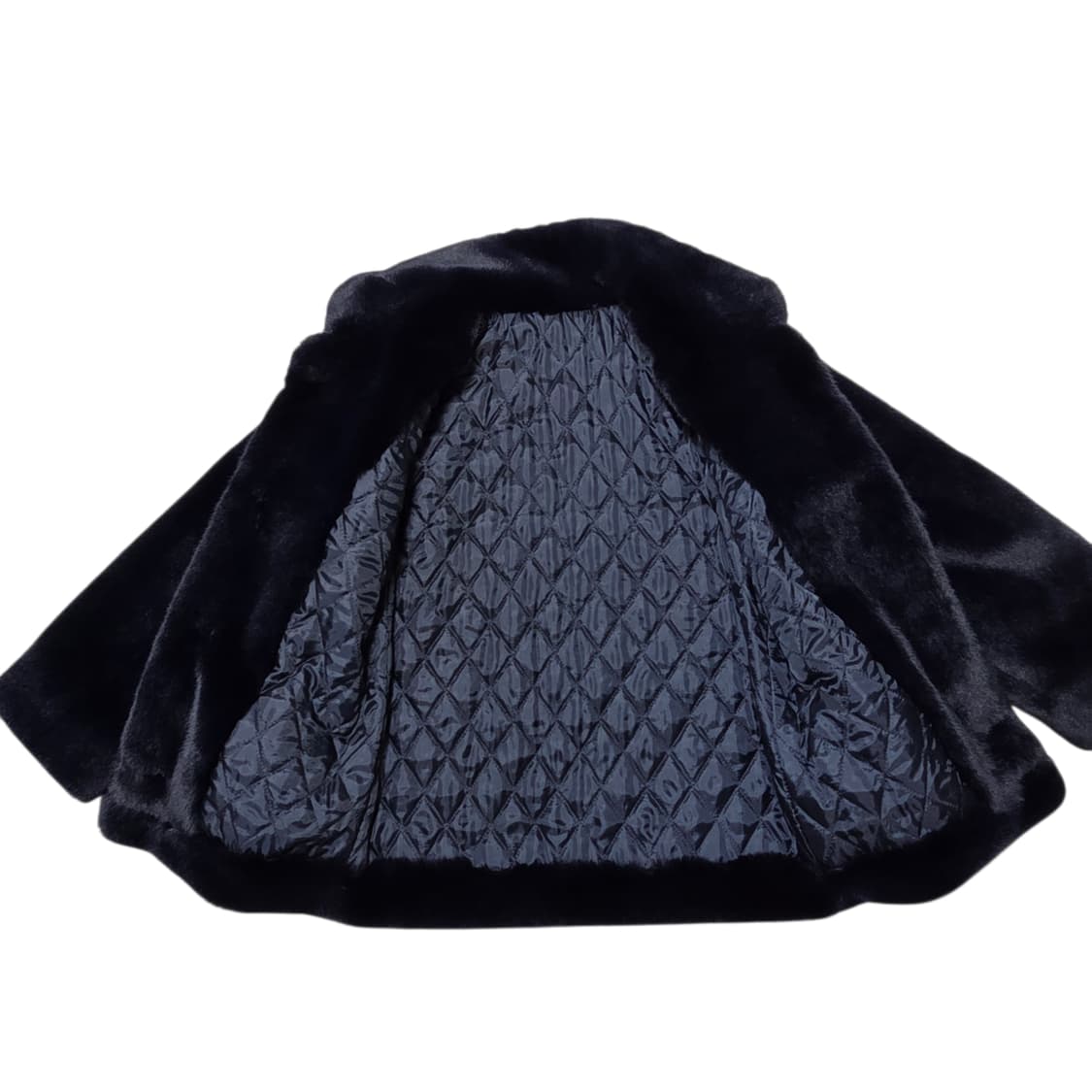 Vintage 하이넥 페이크 퍼 자켓  상품이미지3