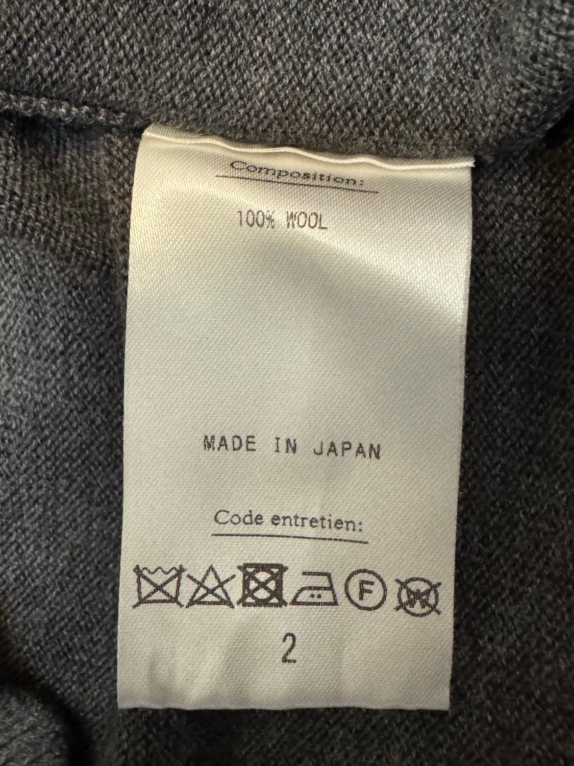 [2][M] 아프레쎄 울 니트 크루넥 스웨터 그레이  상품이미지8