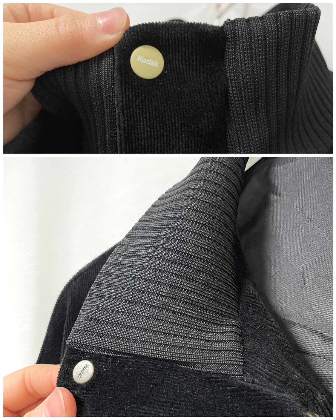 코닥 남녀공용 코듀로이 헤링턴 바시티 자켓 M _ 블랙 상품이미지8