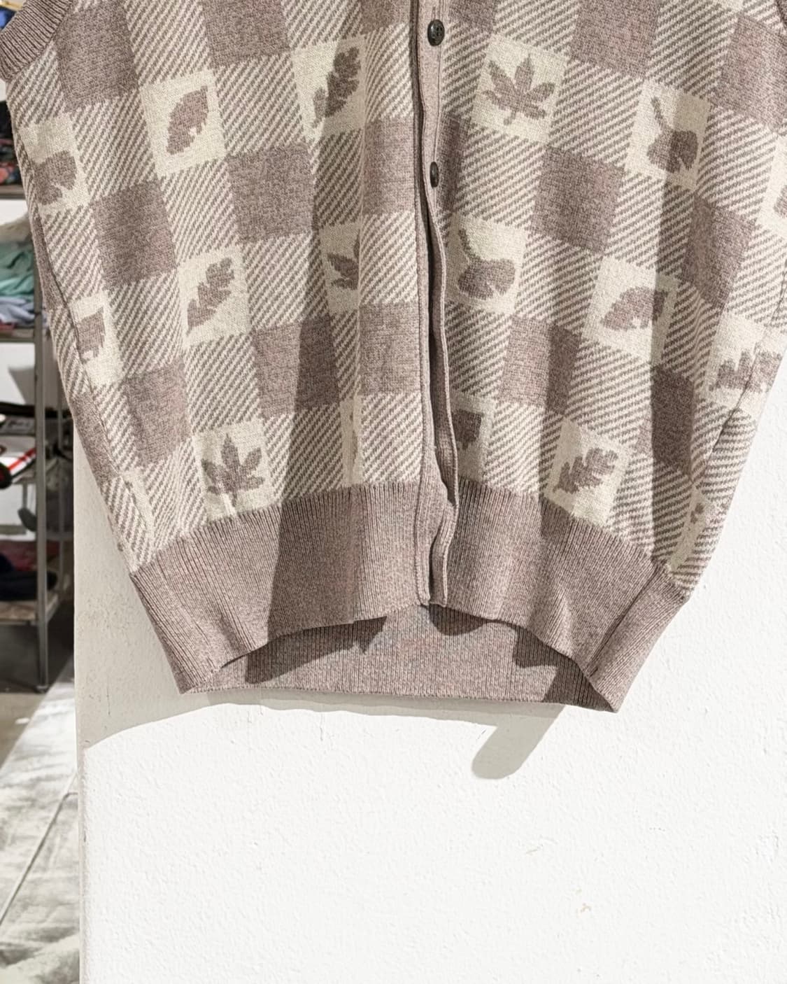 크리스찬 디올 무슈 스포츠 밀크브라운 패턴 니트 베스트 상품이미지5