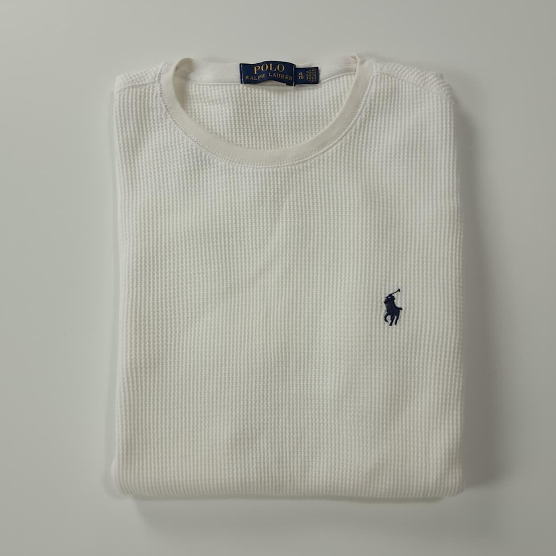 CK441 XL 폴로 와플니트 네이비포니 화이트 티셔츠 상품이미지7