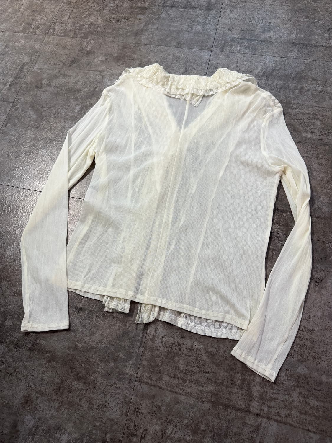 패턴 레이스 디테일 가디건 상품이미지9