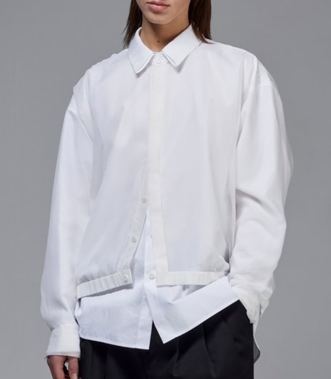 송지오 베일드 레이어드 셔츠 100 새제품 오버핏 상품이미지8