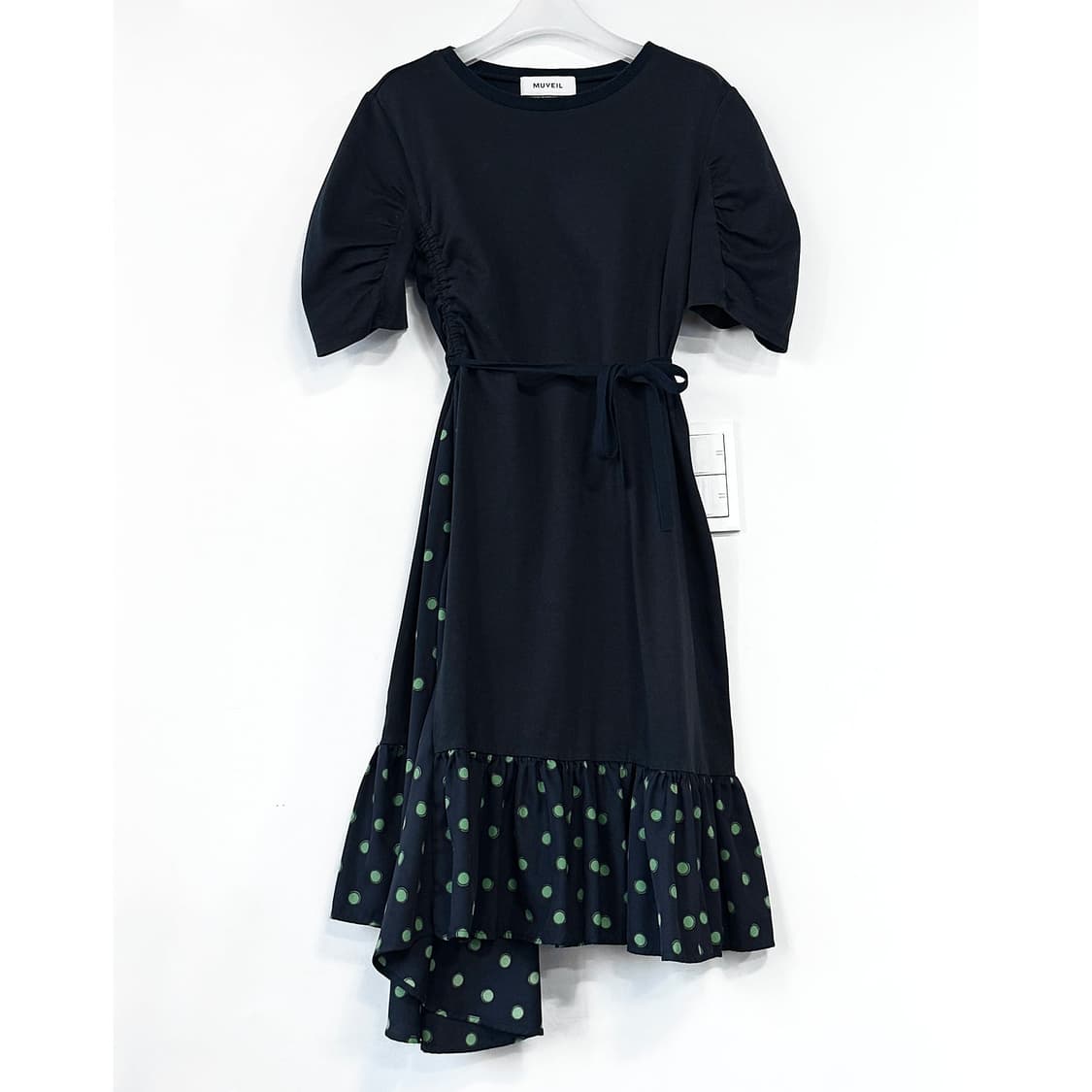 뮤베르 MUVEIL 도트 프릴 원피스 상품이미지3