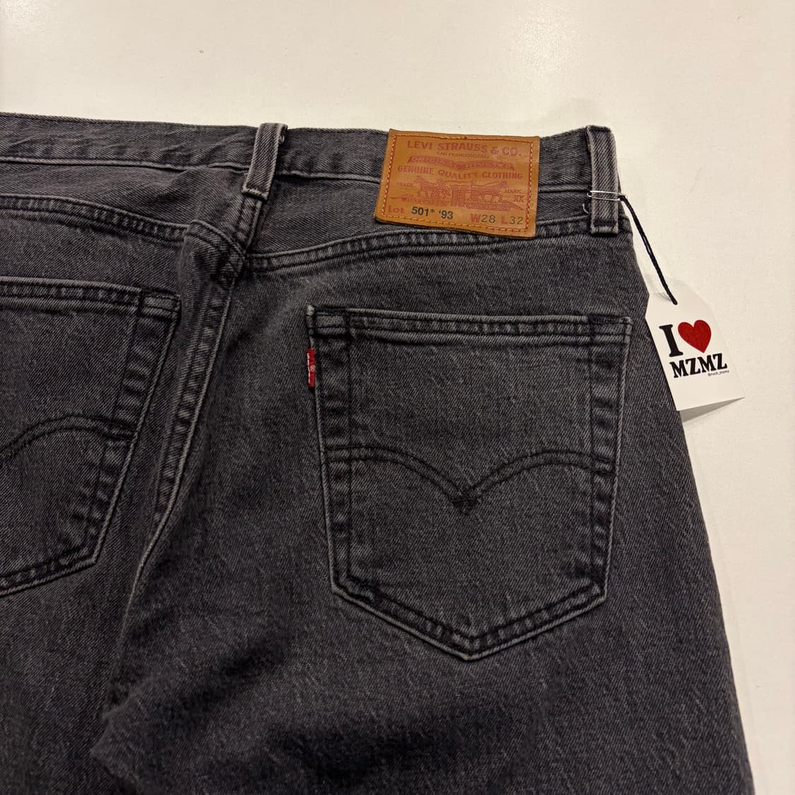 [28x32] 리바이스 501 블랙진 흑청 데님 팬츠 B926 상품이미지3