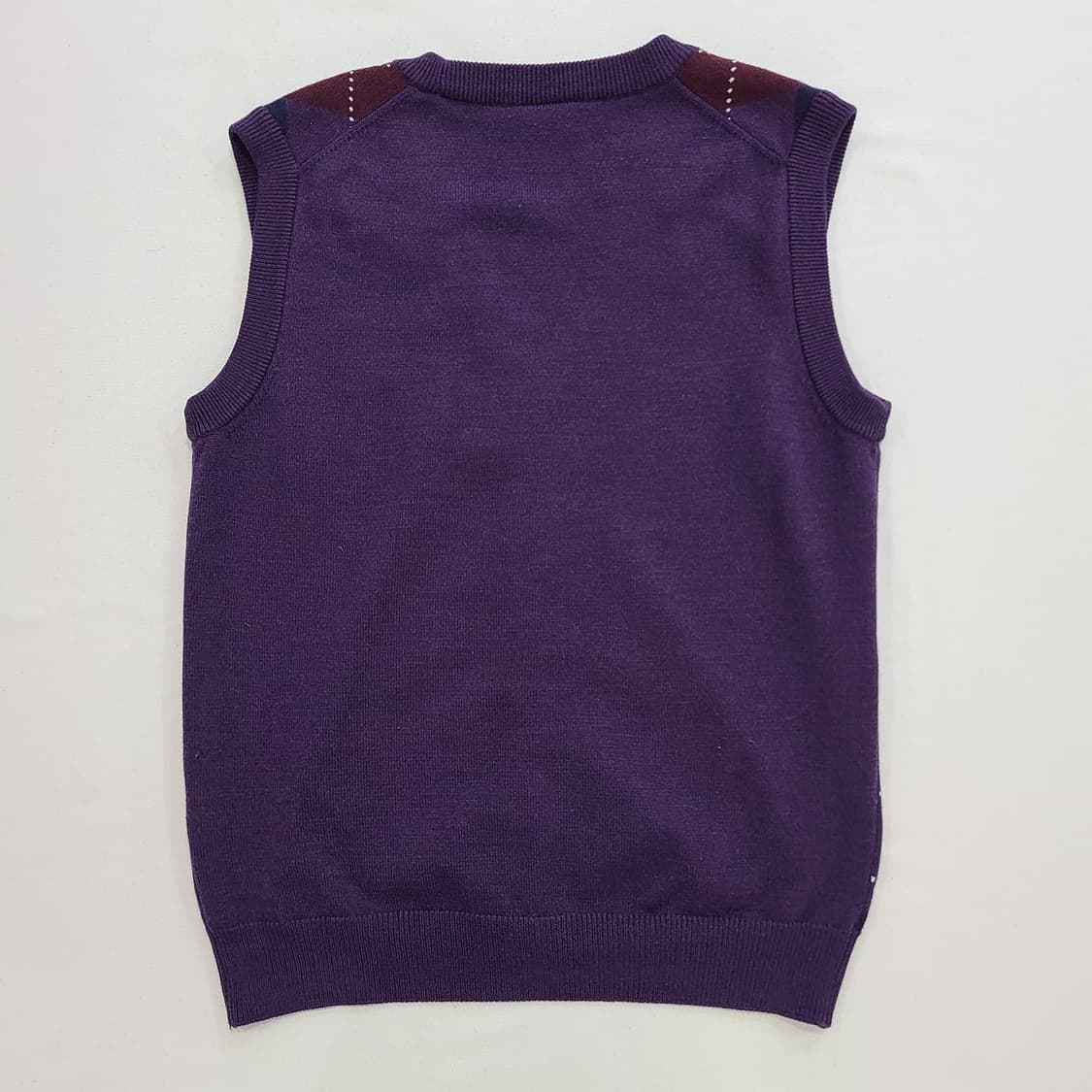 라코스테 아가일 체크 울 니트 조끼 가디건 스웨터  상품이미지6