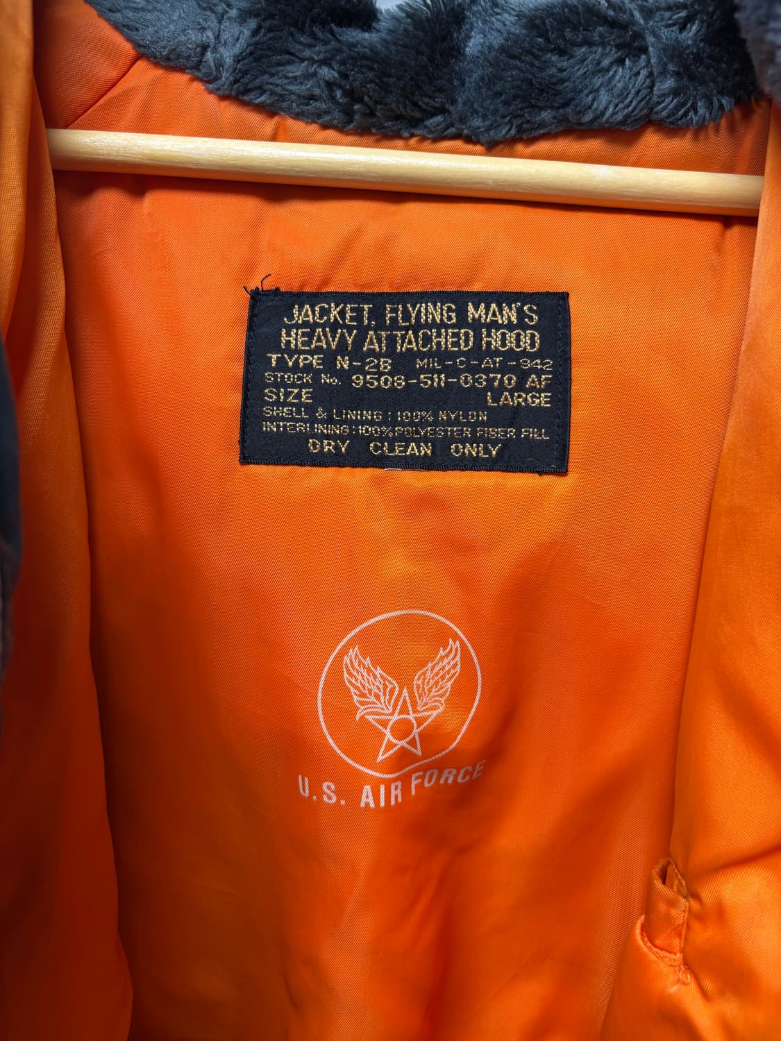 밀리터리 N2B 봄버 자켓 L (100-105) 상품이미지5