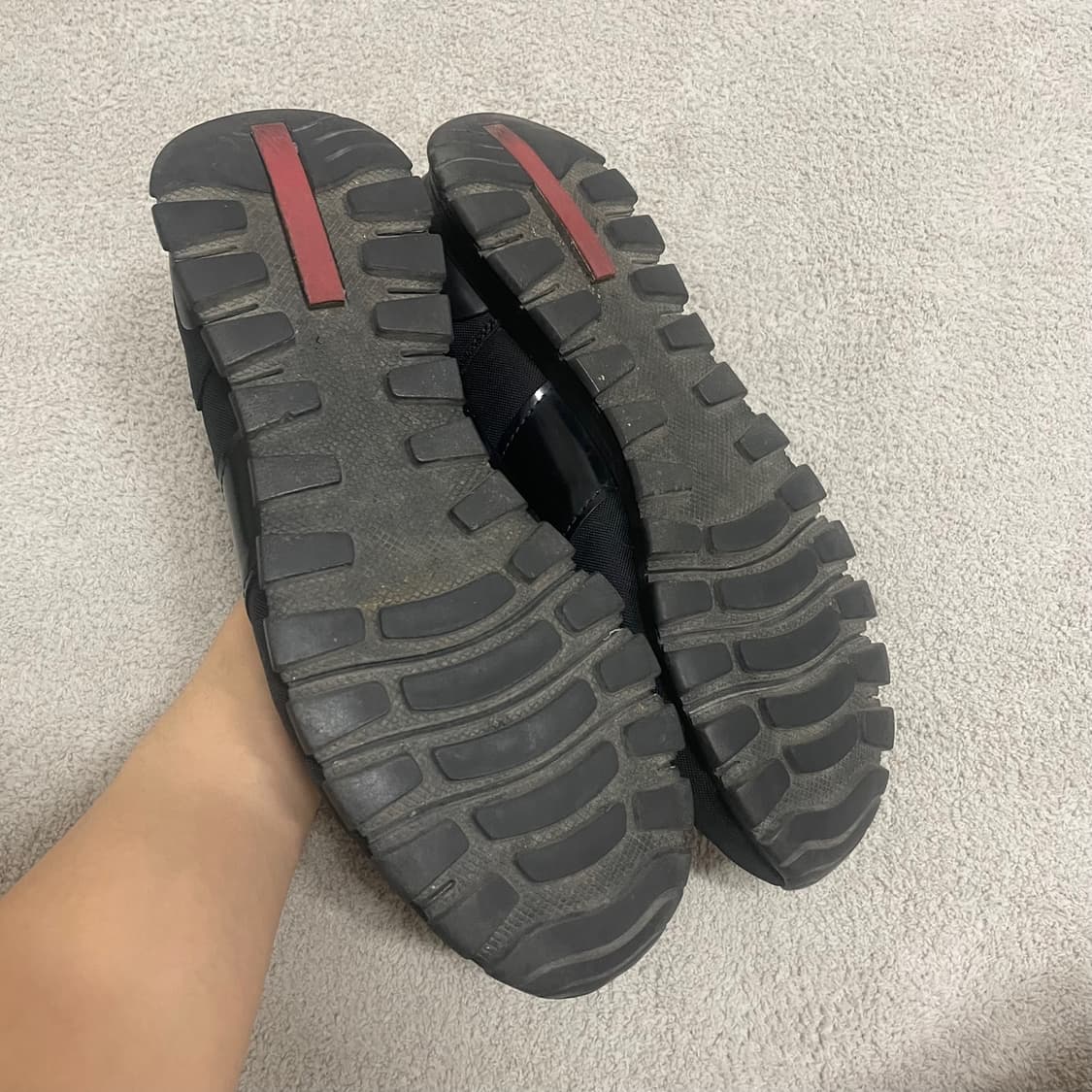 270) 프라다 스포츠 레더 스니커즈 블랙 상품이미지6