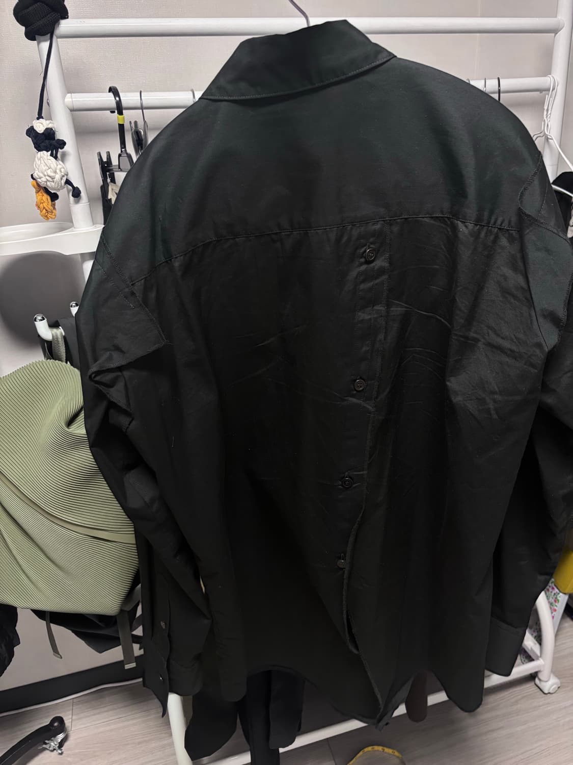 설밤 비대칭 셔츠 상품이미지2