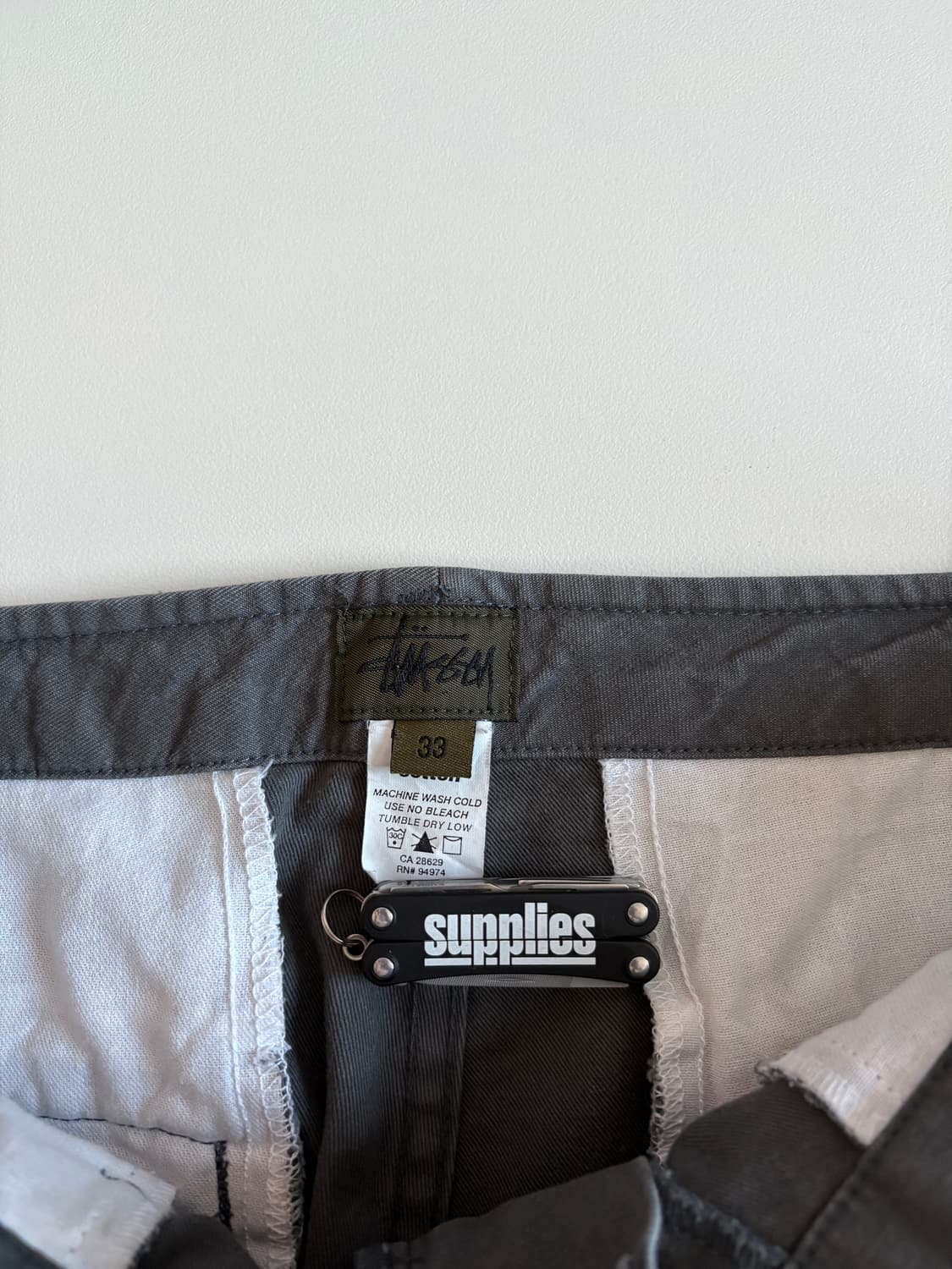 90s 90년대 미제 스투시 카고 팬츠 그레이 33사이즈 상품이미지6
