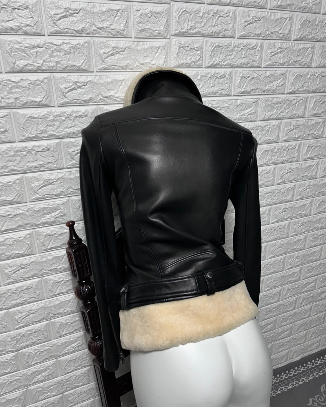 15fw iro 램스킨 시어링 바이커 자켓 상품이미지5