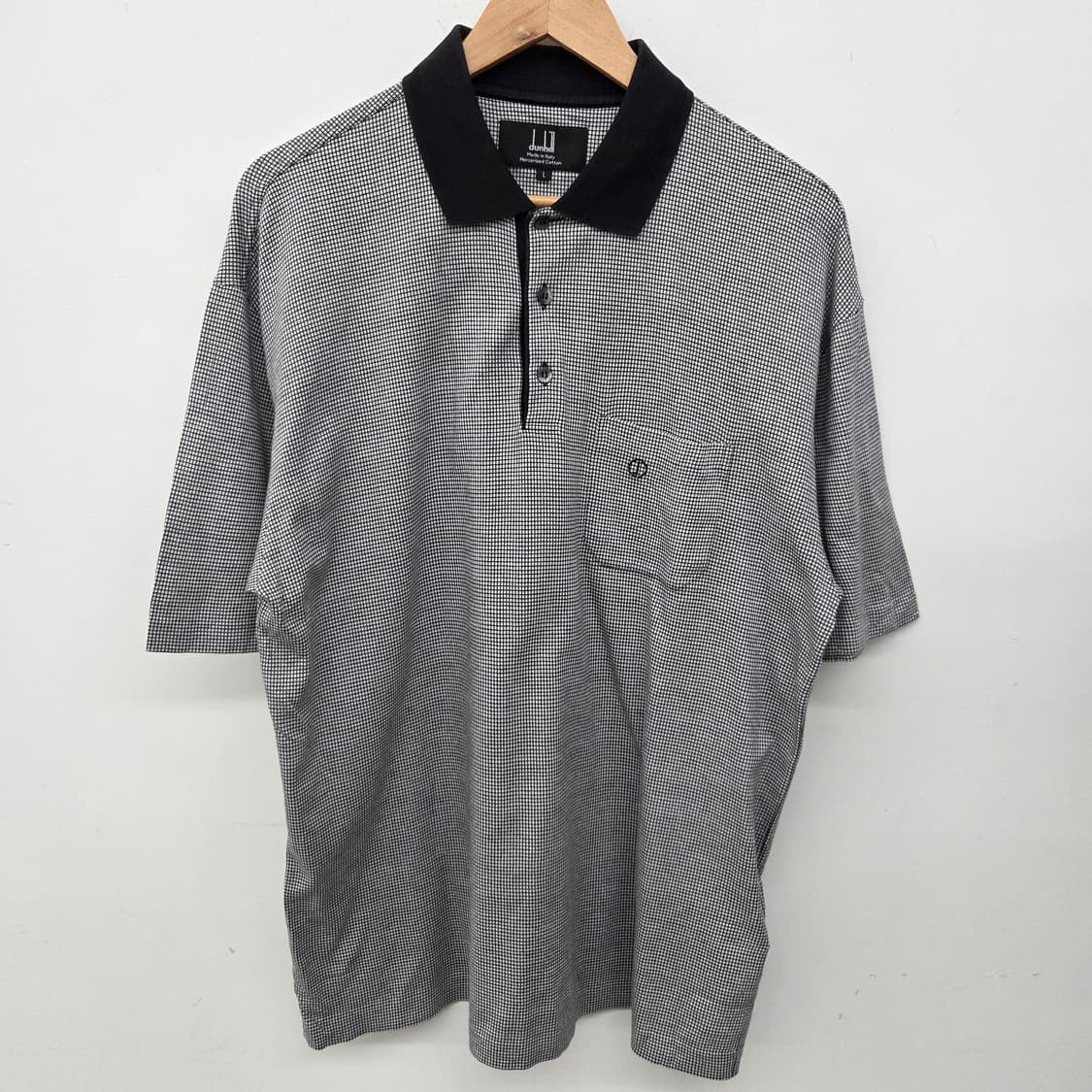 던힐 체크 패턴 반팔 카라티 폴로티 남L 상품이미지2