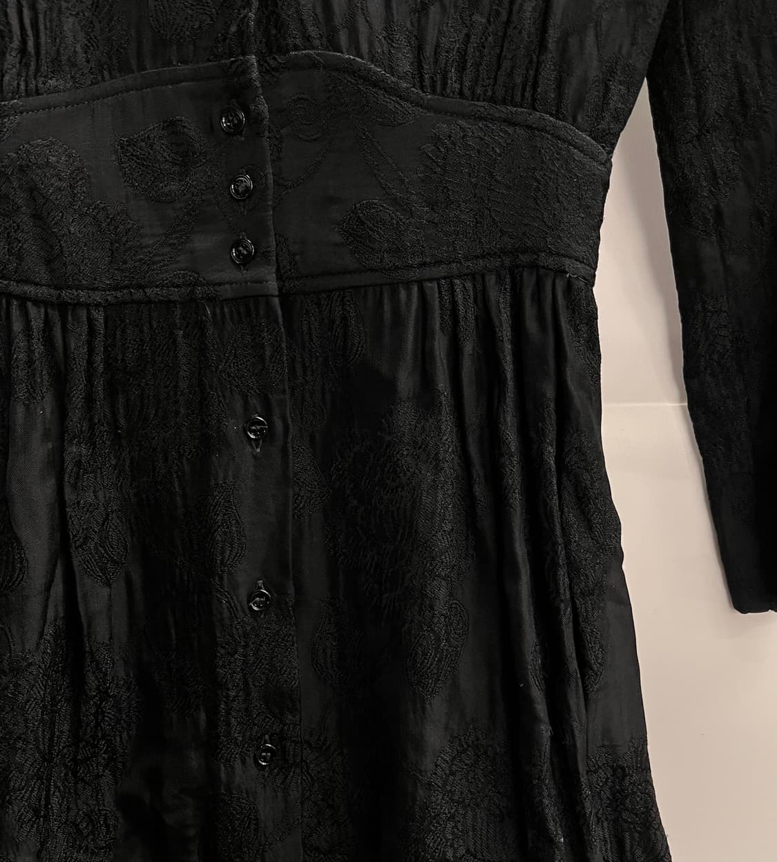 산드로 Sandro 실크카라 자카드 원피스 1 상품이미지4