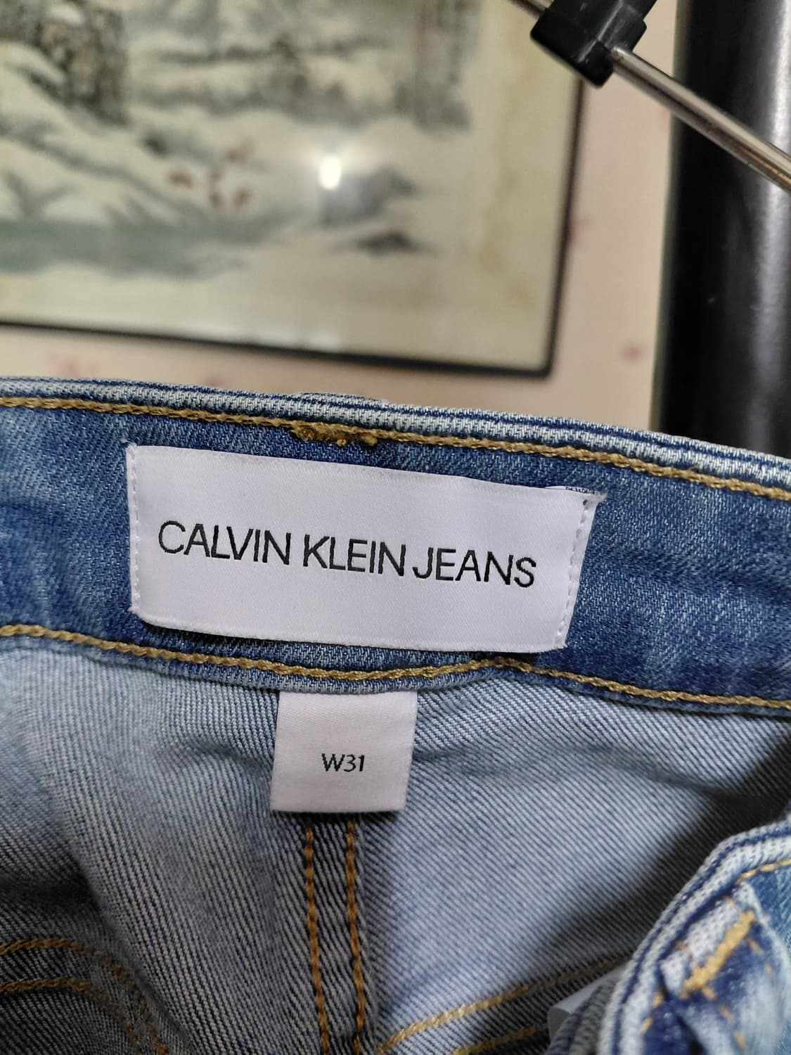 [캘빈클라인](춘하용)슬림스트레이트 크롭 데님 청바지 31사이즈 상품이미지5