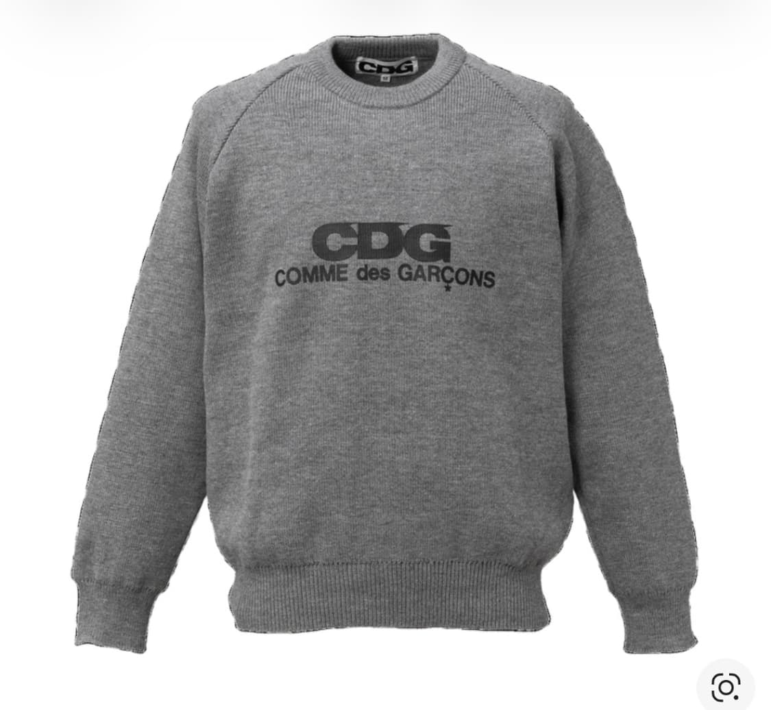 cdg 라운드넥 스쿨 풀오버 그레이 상품이미지1
