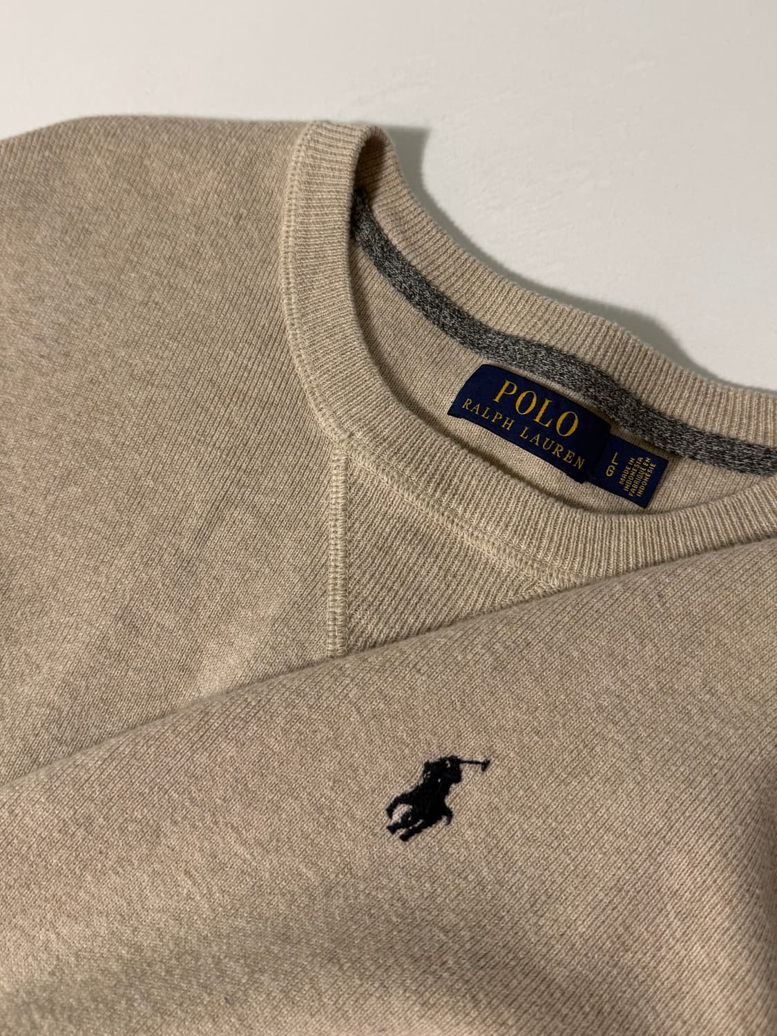 폴로 랄프로렌 루즈핏 신형 코튼 베이지 니트 상품이미지2