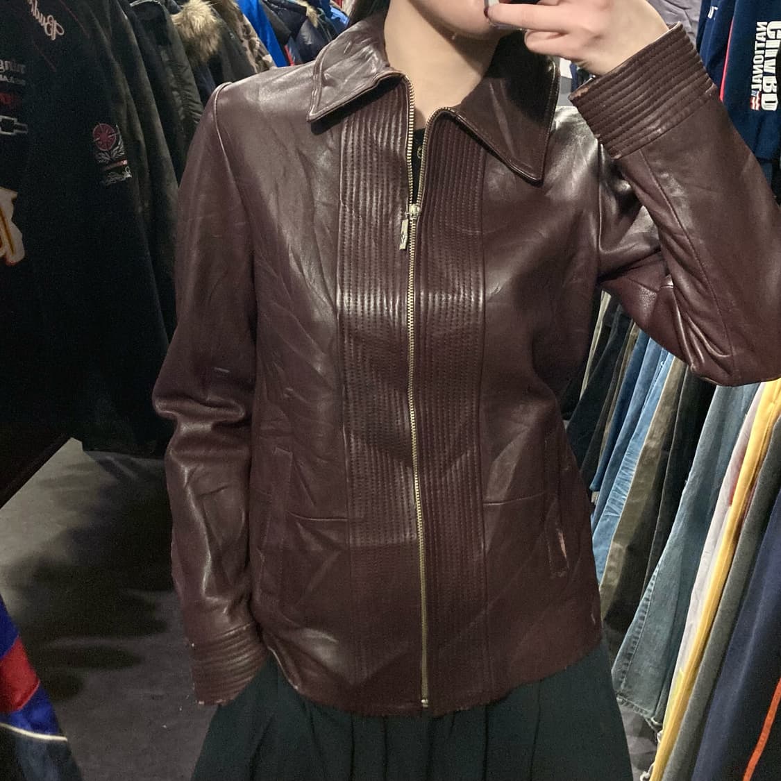 [IM] VERSUS 레더자켓 버건디 상품이미지2